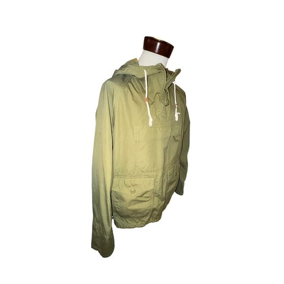 Vintage Eddie Bauer Anorak Jacket Men’s Large Olive Green Cotton Pullover - Picture 5 of 16